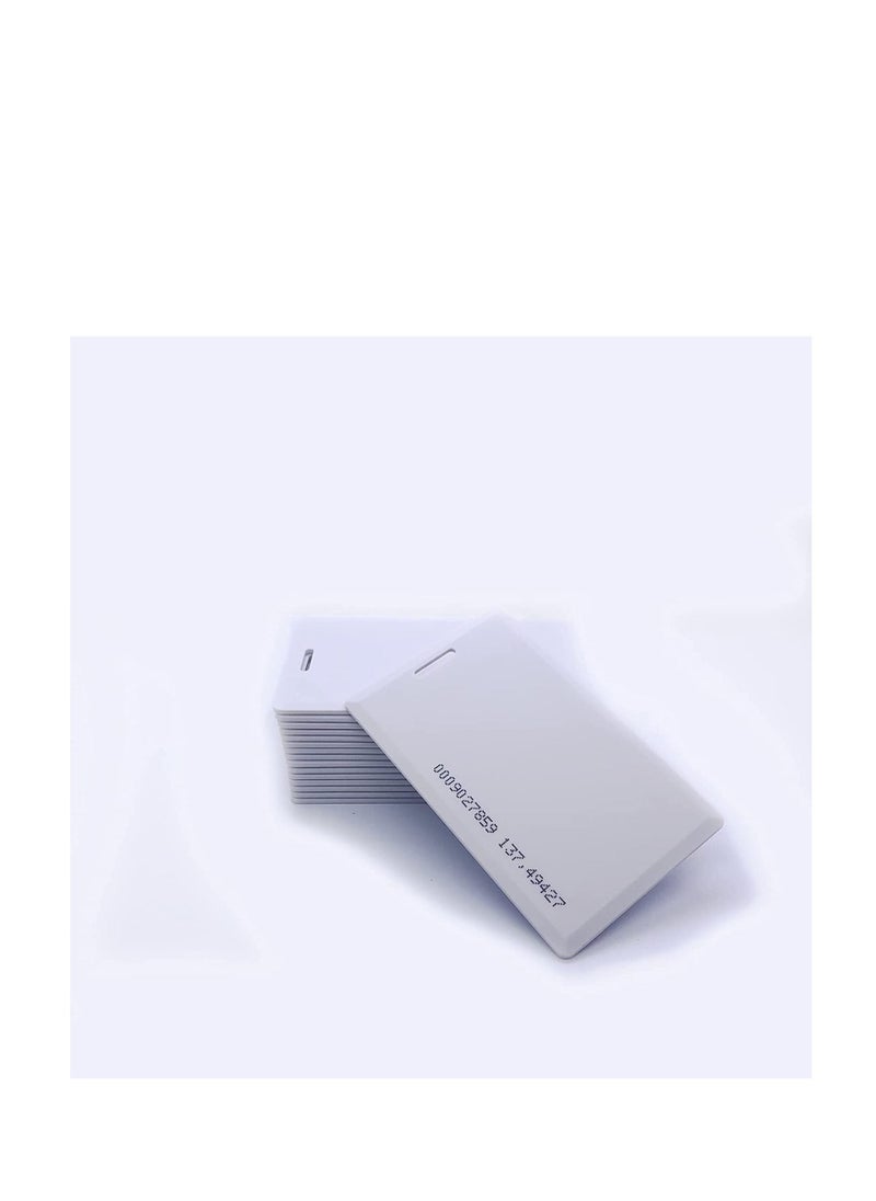 althiqahkey RFID 125khz Proximity Clamshell IDThick Card TK4100 Number Printed Card Compatible with EM4100 Support ID Smart Card Entry Access Control System,key Card Membership Card Not for Copy 20 pieces  - Image 3