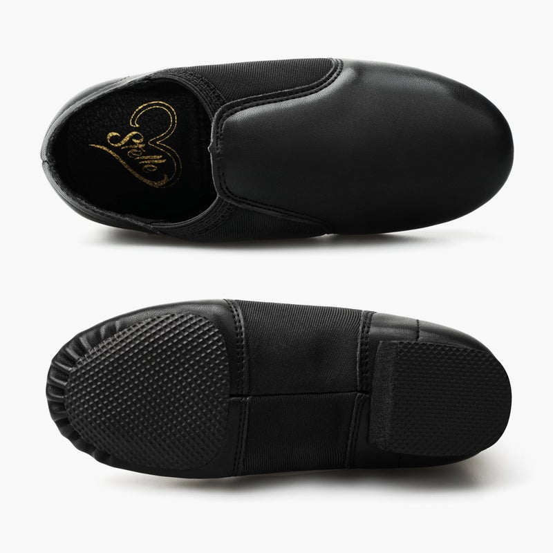 Stelle Jazz Shoes for Girls and Boys PU Leather Slip-On Jazz Dance Shoes (Toddler/Little Kid/Big Kid)(SJ06-Black,6.5MB - Image 5