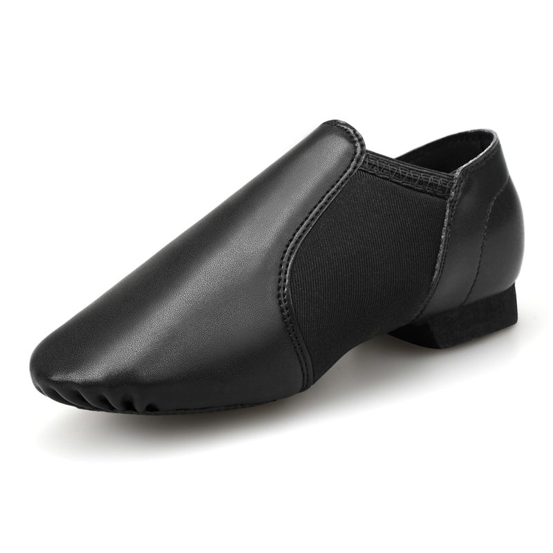 Stelle Jazz Shoes for Girls and Boys PU Leather Slip-On Jazz Dance Shoes (Toddler/Little Kid/Big Kid)(SJ06-Black,6.5MB - Image 1