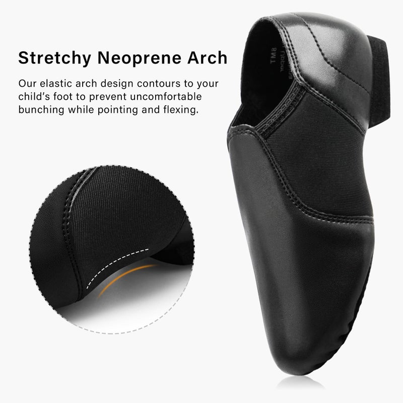 Stelle Jazz Shoes for Girls and Boys PU Leather Slip-On Jazz Dance Shoes (Toddler/Little Kid/Big Kid)(SJ06-Black,6.5MB - Image 4
