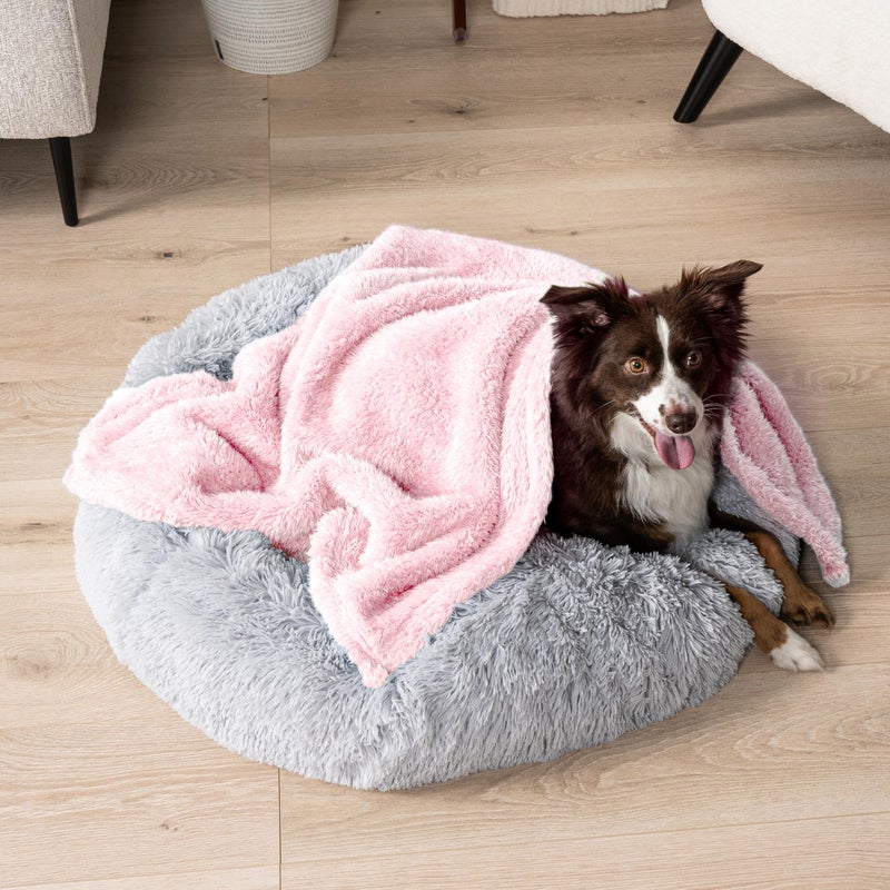 PetAmi Dog Blanket for Small Dogs Pink, Fluffy Soft Puppy Blanket, Sherpa Fleece Cat Blanket for Kitten Doggie, Calming Pet Blanket Throw for Couch Sofa Bed Washable, Small 24x32 - Image 2