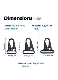 KASTWAVE Paracord Clips Enlarged Mouth Clips Hook Heavy Duty Sling Clasp Olecranon Hook Snap Hooks Sling Clips for Paracord Outdoors Bag Backpack Use Your Outdoor Enjoy a Relaxing Trip (12 Pack)  - Image 2
