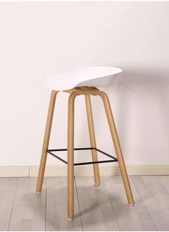 LANNY Jeffcoco Furniture High Bar Chair Bar Stool For Bar Counter Home Kitchen Dining Room Furniture (White Chair 1 Piece)  - Image 1