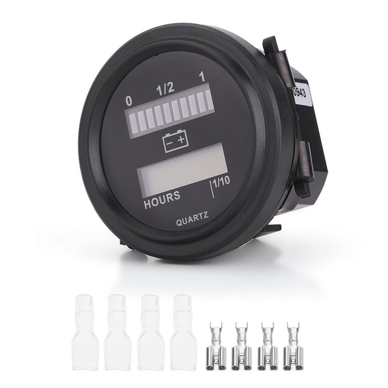 woobles for ezgo bdi 36v  Battery Indicator, 12V/24V/36V/48V/72V LED Digital Battery Indicator Gauge with Hour Meter for Cart - Image 5