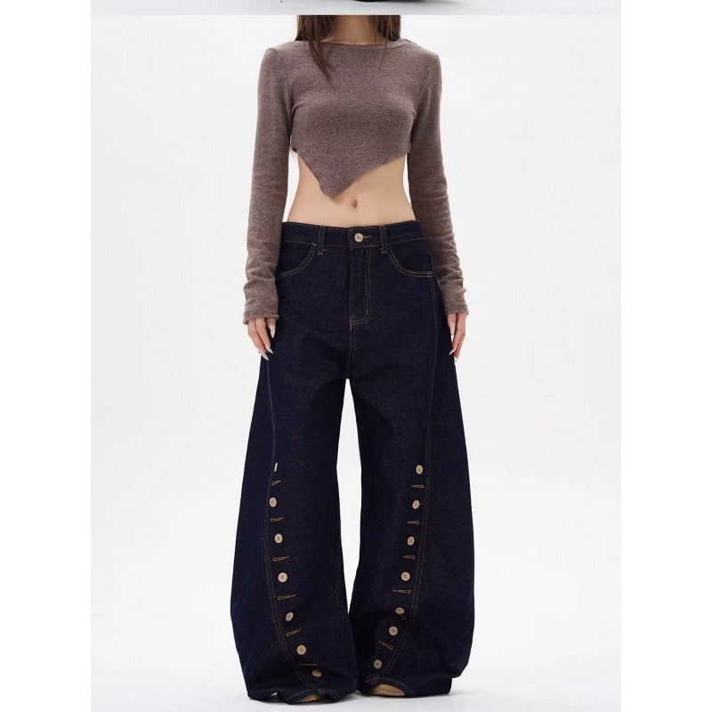 Unisex Classic Denim Jeans Loose Fit Daily Outdoor Wear - Image 5