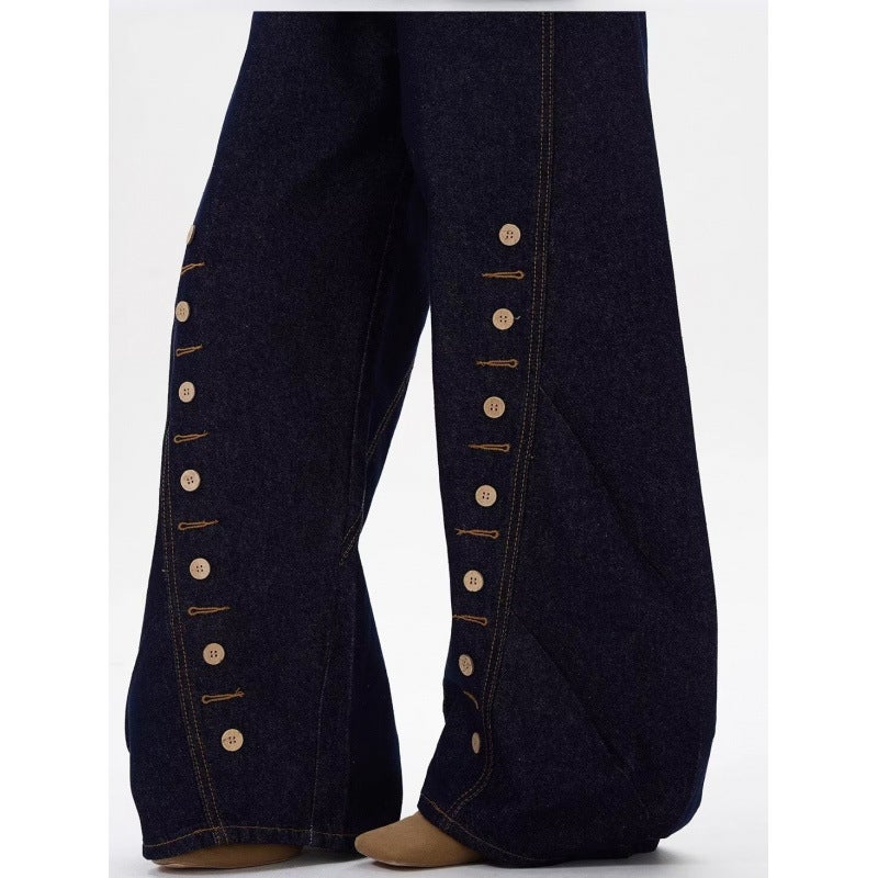 Unisex Classic Denim Jeans Loose Fit Daily Outdoor Wear - Image 3