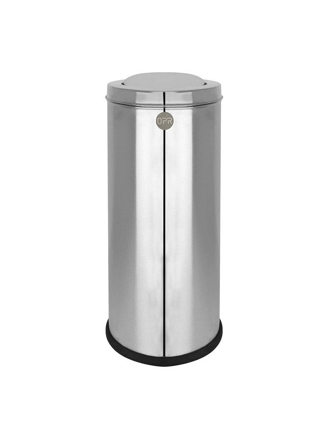 OPR Stainless Steel Swing Dust Bin With Lid, Garbage Bin For Washroom, Home, Kitchen, Bathroom And Offices(Big Size)-(10 X 24 in. -20 Liter) - Image 1