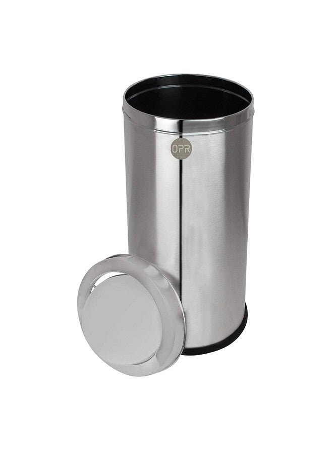 OPR Stainless Steel Swing Dust Bin With Lid, Garbage Bin For Washroom, Home, Kitchen, Bathroom And Offices(Big Size)-(10 X 24 in. -20 Liter) - Image 3