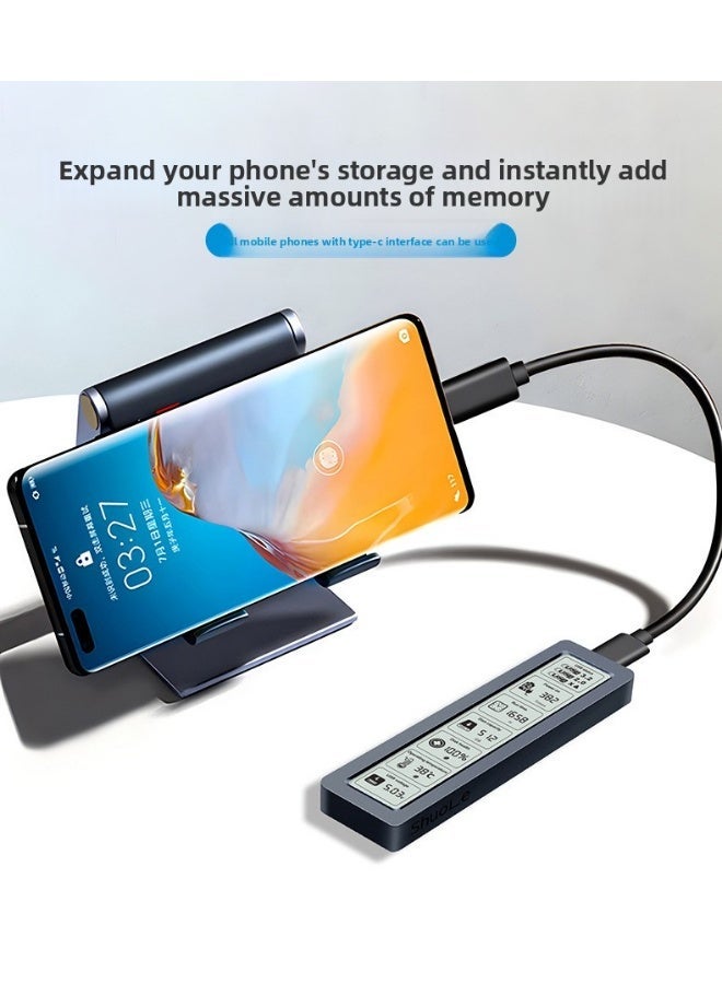 صندوق شوولو م.2 SATA SSD - صندوق قرص صلب بشاشة رقمية ذكية، منفذ USB-C 3.2 نوع C بسرعة 5 جيجابت/ثانية، يدعم مساحة م.2 SATA (2280/2260/2242/2230)، تبريد بشرائح ألومنيوم، دعم UASP+TRIM، مقاوم للصدمات - Image 3