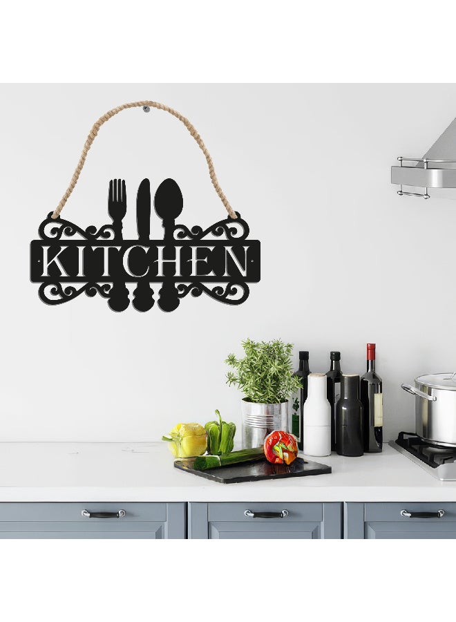 ديكور جداري خشبي عالي الجودة للمطبخ فن جداري للمطبخ بكلمة "KITCHEN" مصنوع من خشب MDF الإسباني، باللون الأسود، بسماكة 6 ملم. يتميز بتصميم ثلاثي الأبعاد عصري وأنيق، مزوّد بشريط لاصق مزدوج الوجه لسهولة التركيب. جاهز للتثبيت فورًا ويمنح مطبخك لمسة فنية راقية. - Image 4