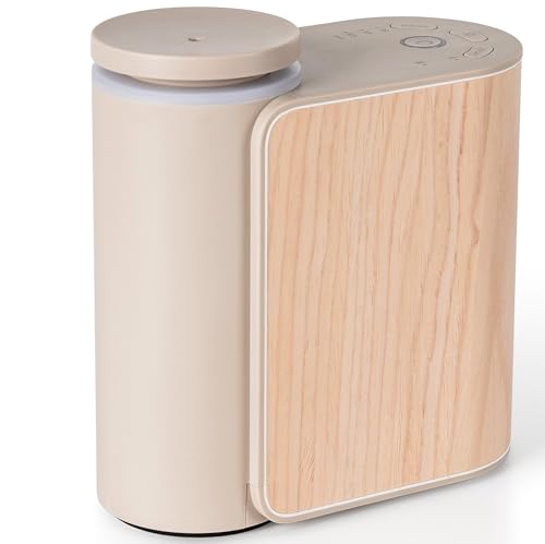 ZMARKRAFT Waterless Essential Oil Diffuser w Solid Wood Cover 3 Timers 2 Mist Modes AutoOff Quiet Dual Fluid Aroma Diffuser Portable Waterless Scent Diffuser w Lights Room Decor Aromatherapy Gift - Image 1