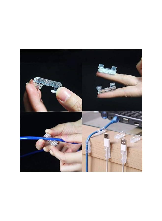 Green Tiger Adhesive Cable Clips Clear,Upgraded Wire Holders for Wall,Strong Cord Organizer Under Desk, Car, PC,Indoor and Outdoor for Light,150PCS,Suitable for Outer Diameter 6-9mm Wire,Transparent - Image 5