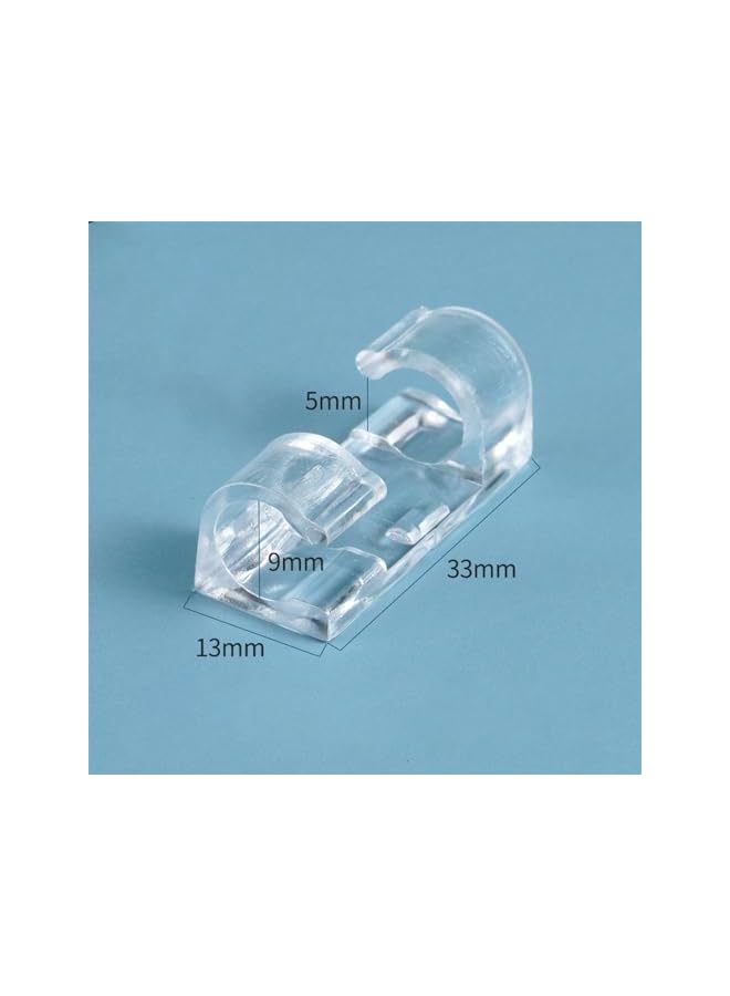 Green Tiger Adhesive Cable Clips Clear,Upgraded Wire Holders for Wall,Strong Cord Organizer Under Desk, Car, PC,Indoor and Outdoor for Light,150PCS,Suitable for Outer Diameter 6-9mm Wire,Transparent - Image 2