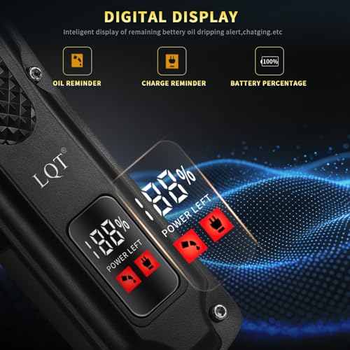 LQT® Men's Professional Hair Clippers Kit，Cordless & Corded Barber Clippers Set，Grooming Rechargeable Beard Trimmer with Adjustable Blade Black - Image 4