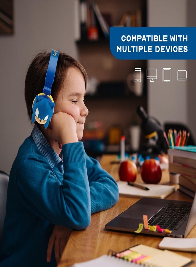 Sakar Sonic The Hedgehog Over-Ear Headphones for Kids - Adjustable Headband, Stereo Sound, Tangle-Free Cable, Volume Control, and 3.5mm Jack - Perfect for School, Home, and Travel - Image 3