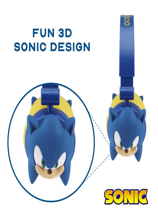 Sakar Sonic The Hedgehog Over-Ear Headphones for Kids - Adjustable Headband, Stereo Sound, Tangle-Free Cable, Volume Control, and 3.5mm Jack - Perfect for School, Home, and Travel - Image 2
