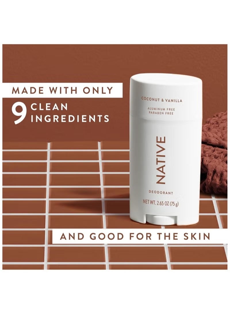 native Deodorant for Women and Men - Coconut & Vanilla, 75g - Image 2