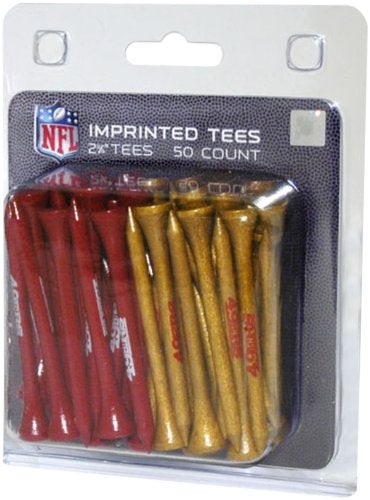 Team Golf NFL San Francisco 49ers Pack Of 50 Golf Tees 234 Golf Tees 50 Pack Regulation Size Multi Team Colors - Image 1