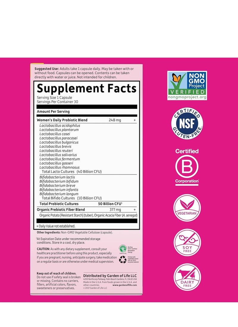 Garden of Life - Garden of Life Dr. Formulated Probiotics for Women, 30 Vegetarian Capsules - Image 1