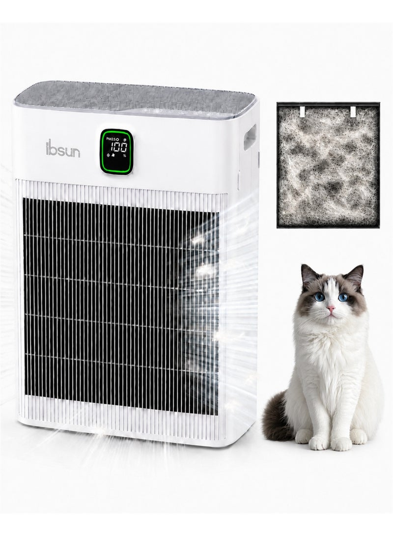 ibsun Air Purifier for Home up to 80 m², Double-Sided Air Inlet, Auto Mode, PM2.5 Display, Washable Pre-Filter, H13 HEPA and Sleep Mode, P290 - Image 1