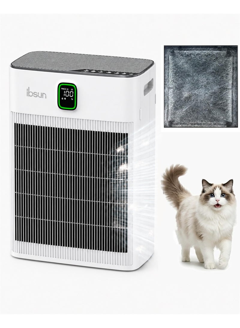 ibsun Air Purifier for Home and Large Room up to 80 m², Double-Sided Air Inlet, Auto Mode, PM2.5 Display, Washable Pre-Filter, H13 HEPA and Sleep Mode, P290 - Image 1