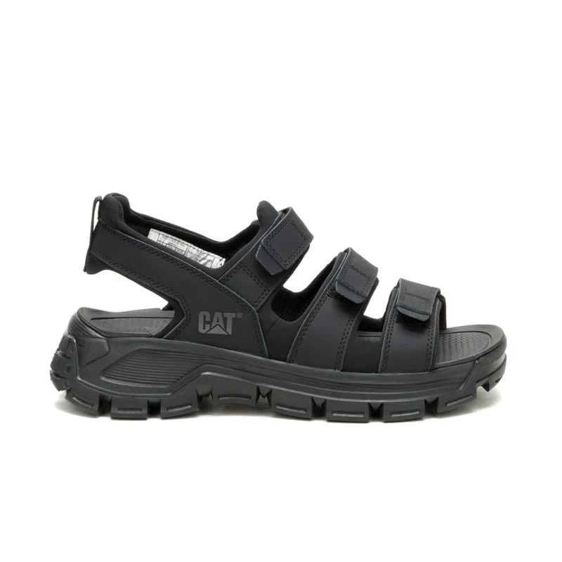 كاتربلر CAT Criterion Men’s Soft Sandal – Lightweight EVA Comfort, Stretch Fabric Lining, Durable Rubber Outsole – Black