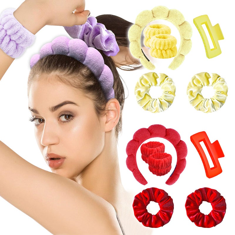 High Skull Top Hair Accessories Female Face Wash Bath Cloud Sponge Headband Makeup Remover Hair Band - Image 4