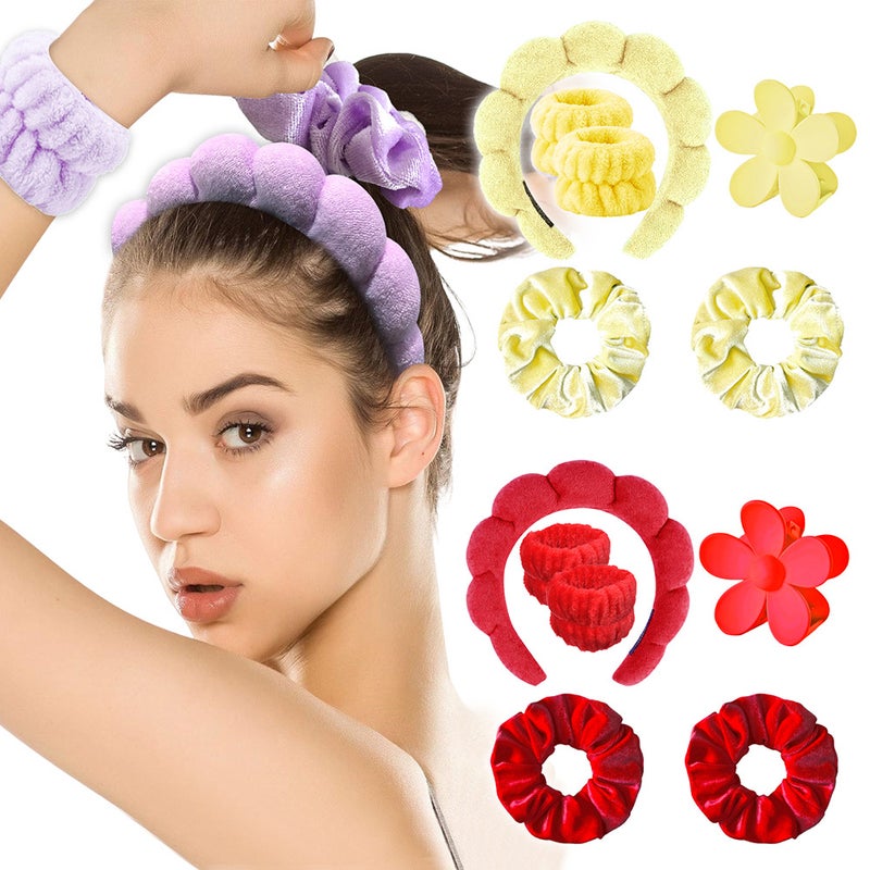 High Skull Top Hair Accessories Female Face Wash Bath Cloud Sponge Headband Makeup Remover Hair Band - Image 3