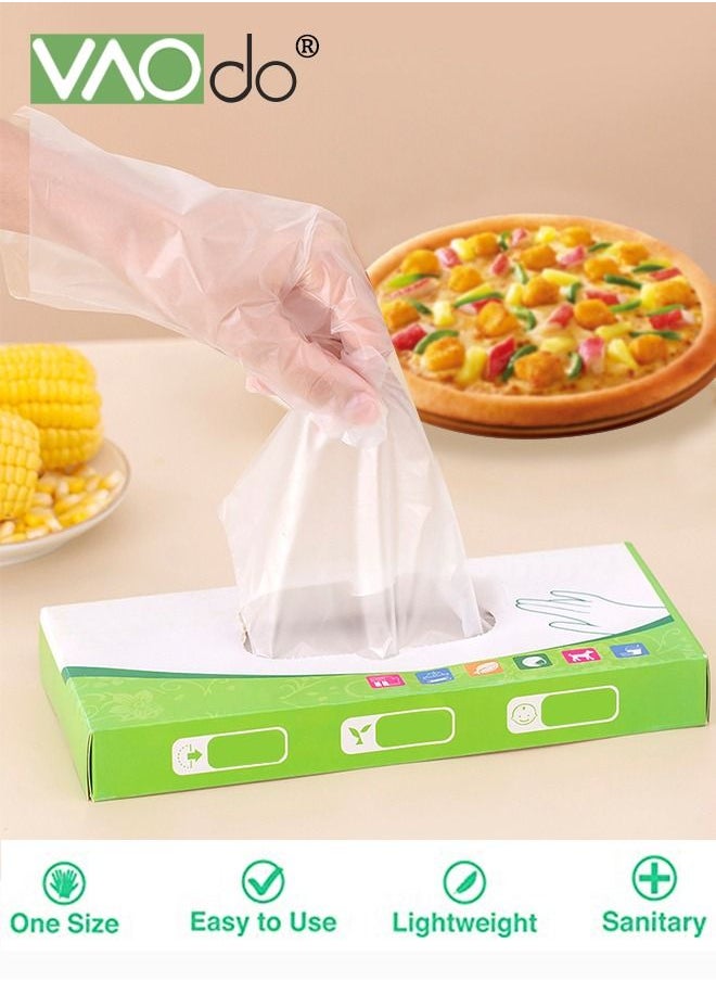 VAOdo 50 Count Disposable Gloves Pet Food Grade Latex Protective Gloves Thickened Elastic Transparent  - Image 2