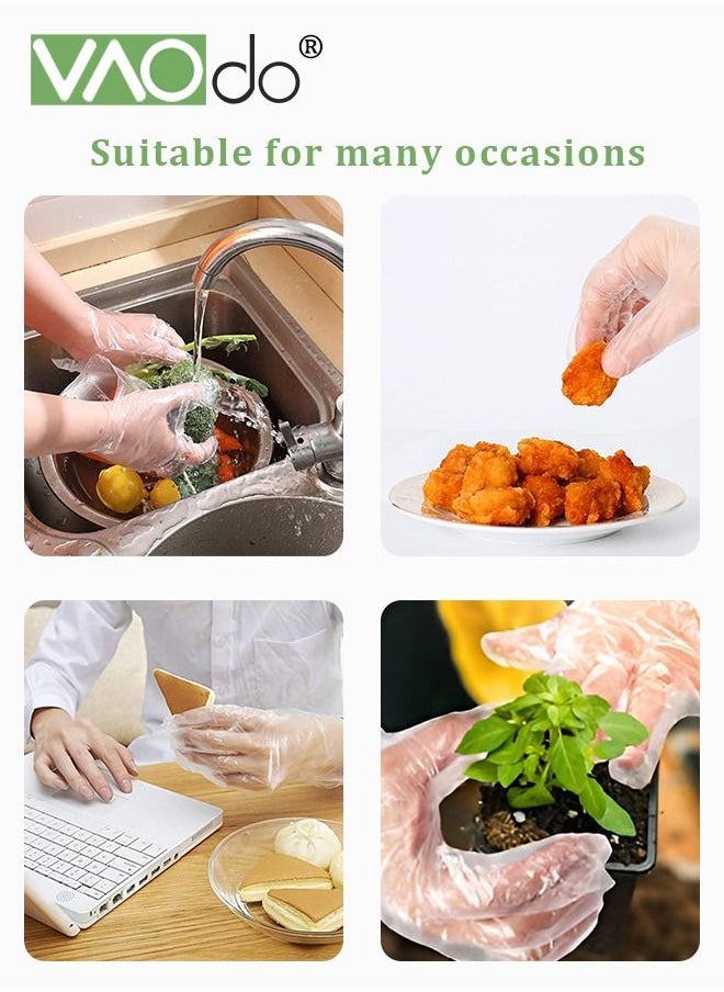 VAOdo 50 Count Disposable Gloves Pet Food Grade Latex Protective Gloves Thickened Elastic Transparent  - Image 4