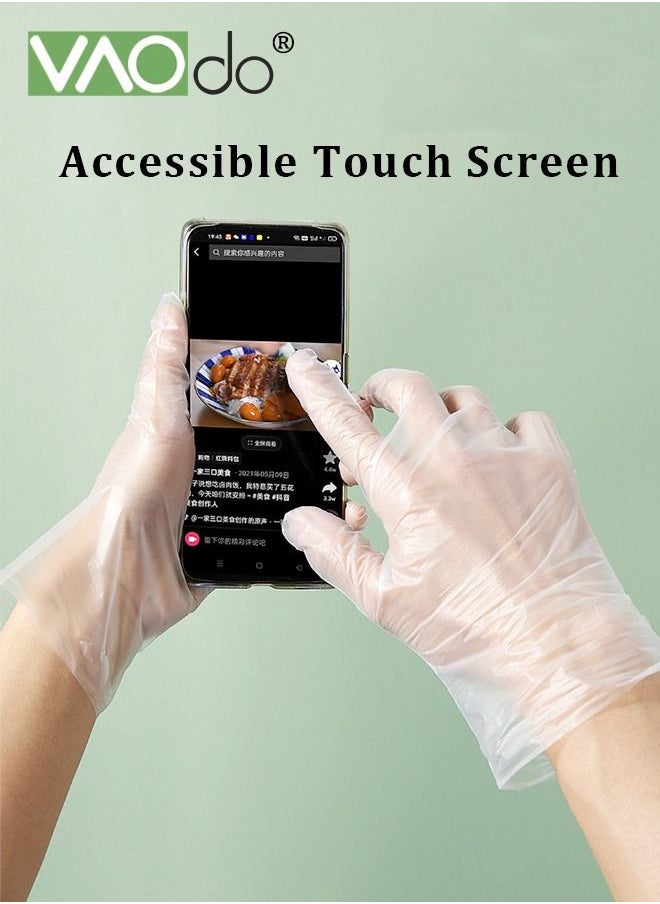 VAOdo 50 Count Disposable Gloves Pet Food Grade Latex Protective Gloves Thickened Elastic Transparent  - Image 5