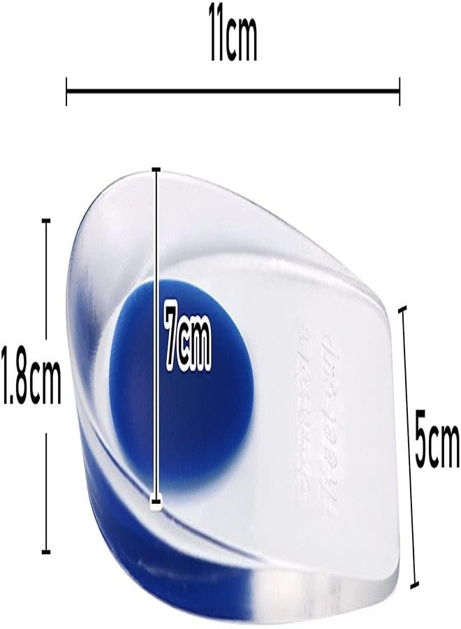 MENOVAS Gel Silicone Heel Cups/Pads - 1 Pair Heel Lifts for Achilles Tendonitis, Shoe Wedge Inserts for Plantar Fasciitis, Sore Heel, Bone Spur, Foot Pain Relief Support, Comfort Cushion Insoles for Women/Men - Image 2
