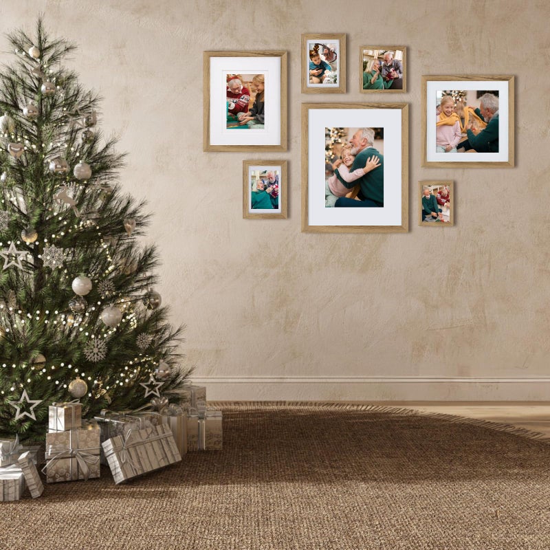 Egofine 9x12 Picture Frame Light Brown  Wood Frame for Pictures 5x7 / 6x8 with Mat or 9x12 without Mat  Tabletop and Wall Mounting Display - Image 5