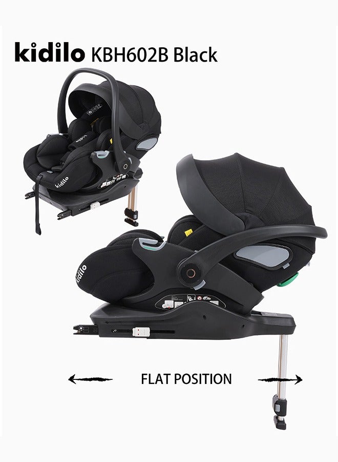 كيديليو مقعد سيارة محمول للأطفال مصنوع من مادة ناعمة مبطنة وحزام ثلاثي النقاط بتصميم مريح مع حامل قابل للغسل من الولادة إلى 15 شهرًا - Image 1