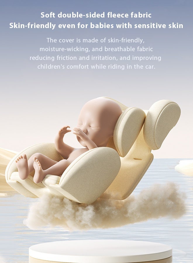 كيديليو مقعد سيارة محمول للأطفال مصنوع من مادة ناعمة مبطنة وحزام ثلاثي النقاط بتصميم مريح مع حامل قابل للغسل من الولادة إلى 15 شهرًا - Image 4