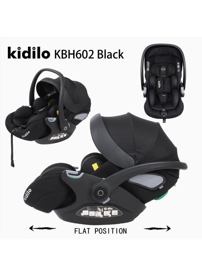 كيديليو مقعد سيارة محمول للأطفال مصنوع من مادة ناعمة مبطنة وحزام ثلاثي النقاط بتصميم مريح مع حامل قابل للغسل من الولادة إلى 15 شهرًا - Image 1