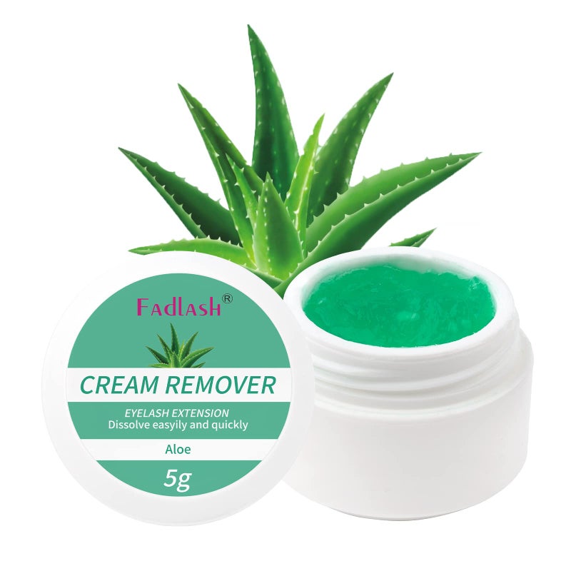 FADLASH Lash Remover for Professional Eyelash Extensions Dissolves Powerful Cream Lash Remover Low Irritation Lash Extension Remover Eyelash Glue Remover for Salon 5g (Aloe) - Image 1