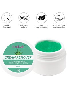 FADLASH Lash Remover for Professional Eyelash Extensions Dissolves Powerful Cream Lash Remover Low Irritation Lash Extension Remover Eyelash Glue Remover for Salon 5g (Aloe)  - Image 3