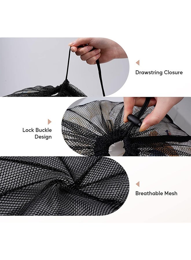 Large Mesh Laundry Bag, 2 Pack 27.5×35.4inch Heavy Duty Mesh Laundry Bags Laundry Drawstring Bag, Laundry Hamper Liner, Machine Washable for Travel,Storage, Sports Factories, Dorms - Image 5
