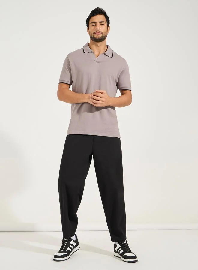 Styli Tipping Detail Regular Fit Pique Polo