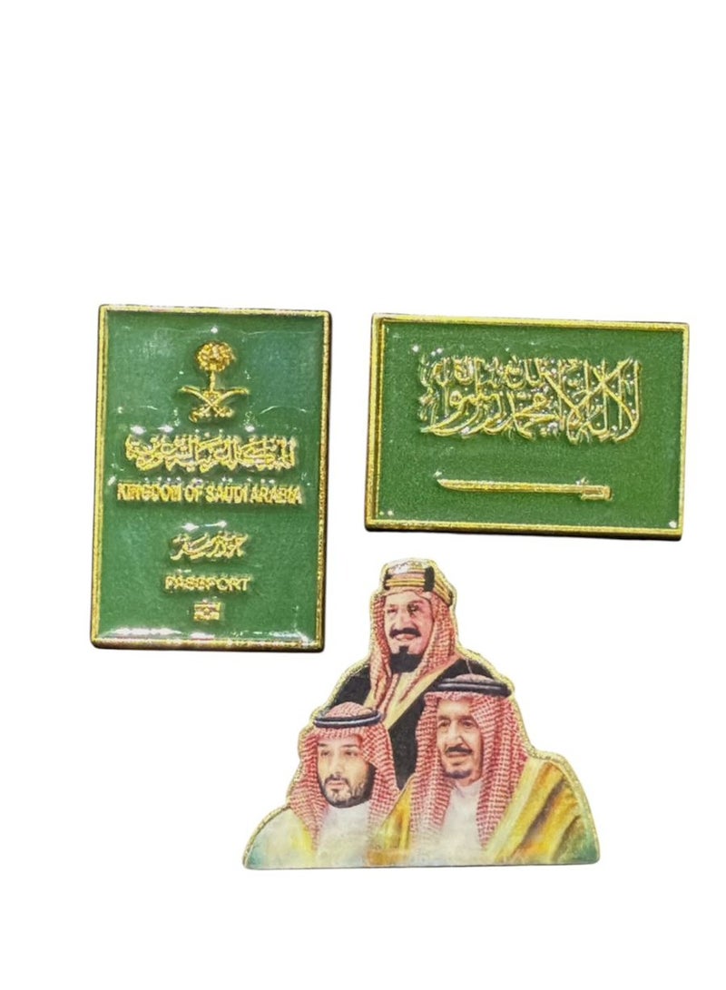 National-Themed Metal Phone Stickers for the Kingdom of Saudi Arabia 3 pieces