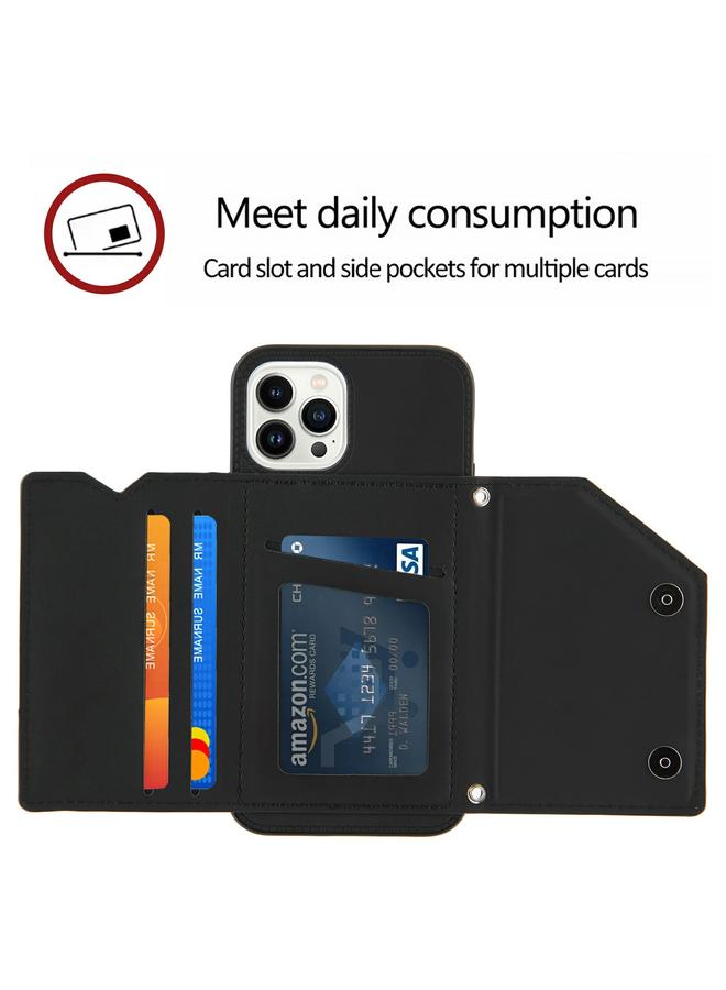 اس-توب جراب لهاتف iPhone 14 Pro Max مصنوع من الجلد الملمس PU + TPU + PC جراب خلفي مقاوم للصدمات - Image 5