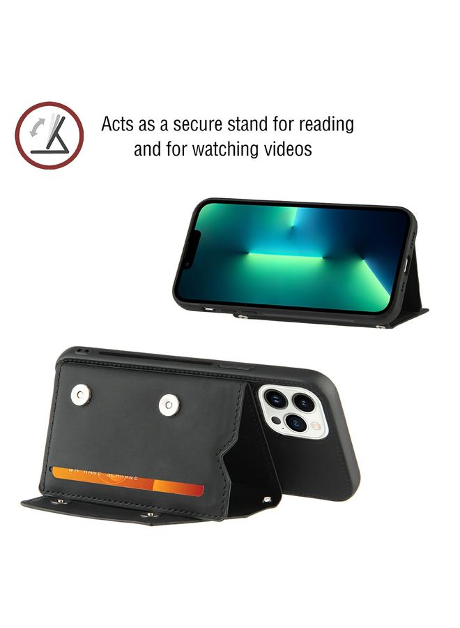 اس-توب جراب لهاتف iPhone 14 Pro Max مصنوع من الجلد الملمس PU + TPU + PC جراب خلفي مقاوم للصدمات - Image 4