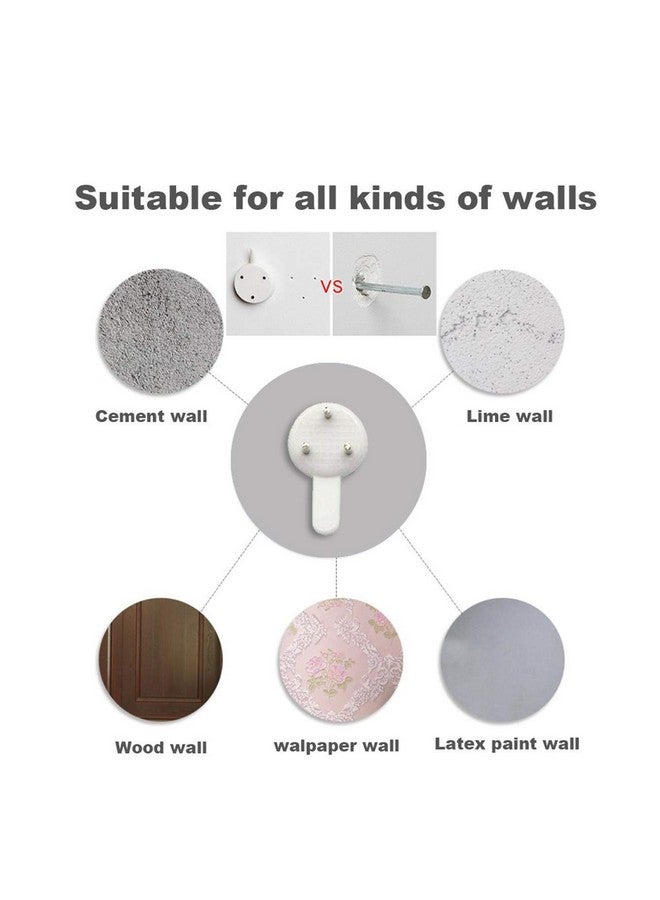 شارع الفن مجموعة من 25 مسمارًا أبيضًا من البلاستيك الصلب من Art Street بثلاثة دبابيس بدون درزات مع مستويين لإطارات الصور وخطافات إطارات الصور على الحائط - متعدد الألوان - Image 2