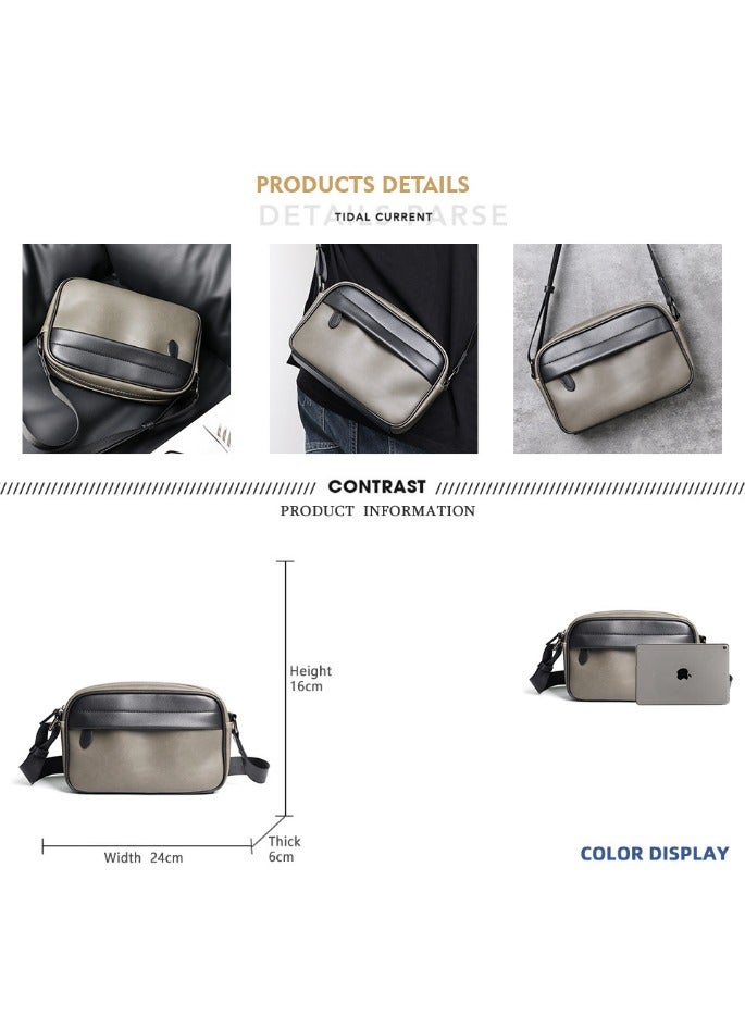 Shoulder strap messenger bag men waterproof business leisure day backpacking travel cycling - Image 2