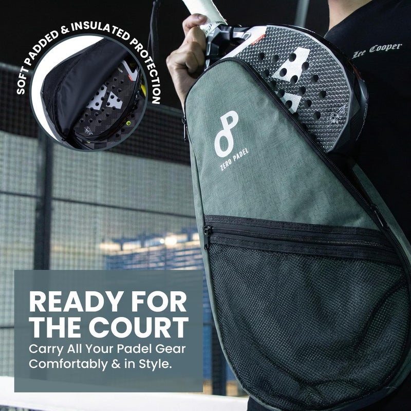 Zero Padel Racket Bag – Sling Backpack for 2 Padel Rackets, Balls & Accessories - Image 3