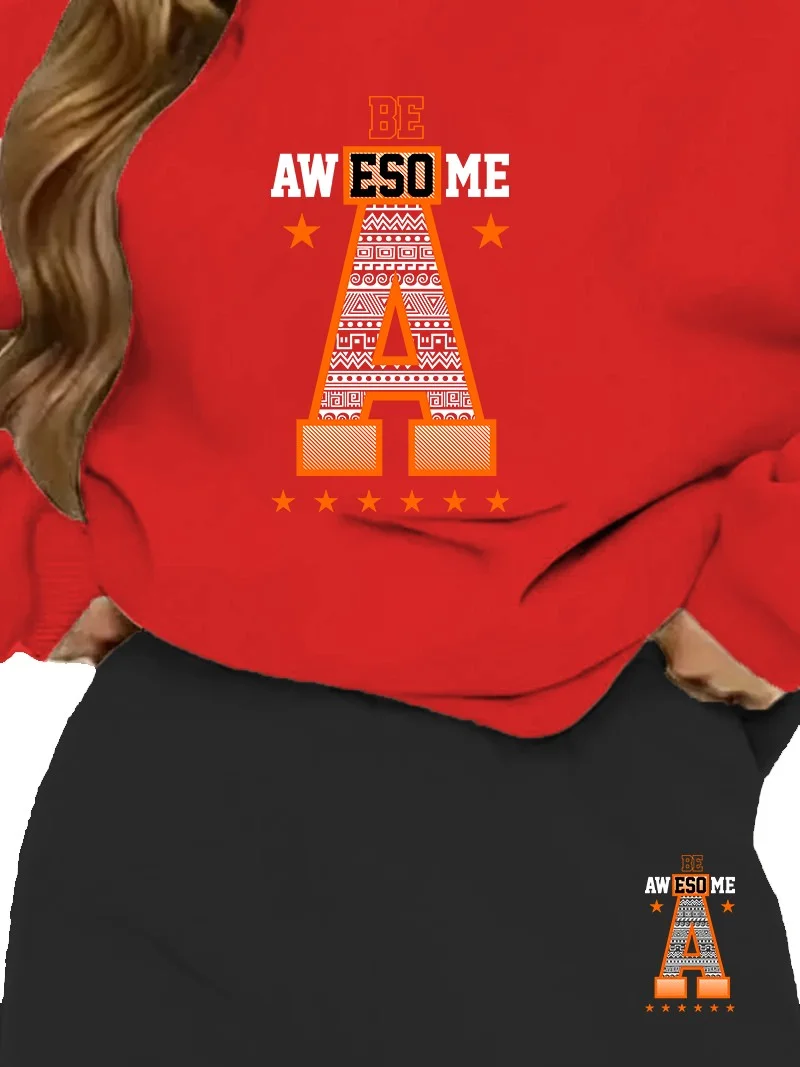 DogFish Tracksuit Set Oversize Avesome Printed Tracksuit Set,lover,couple Combination Red