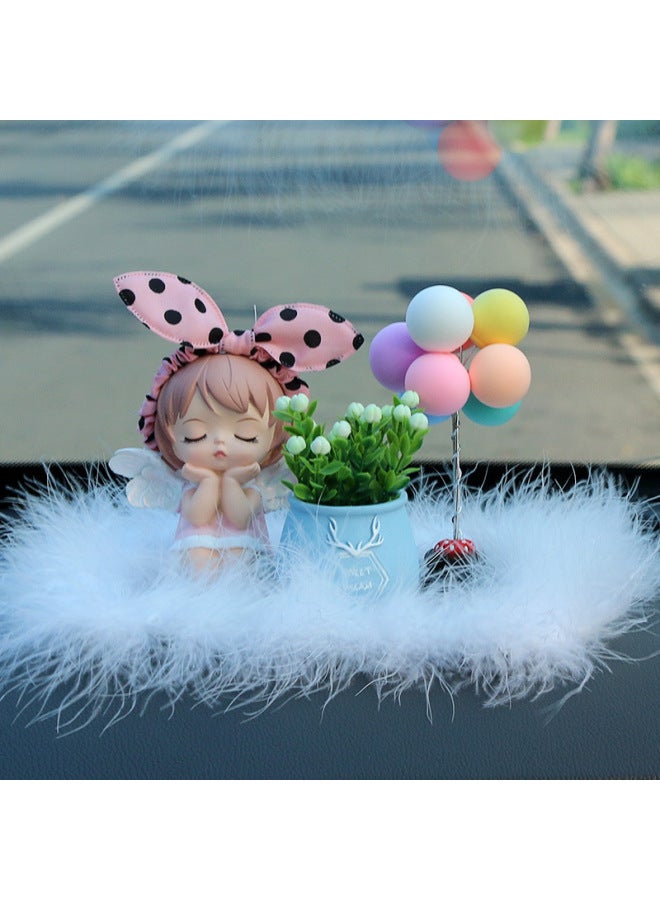 Car Ornaments Car Center Console Creative Resin Annie Cute Car Decoration Supplies