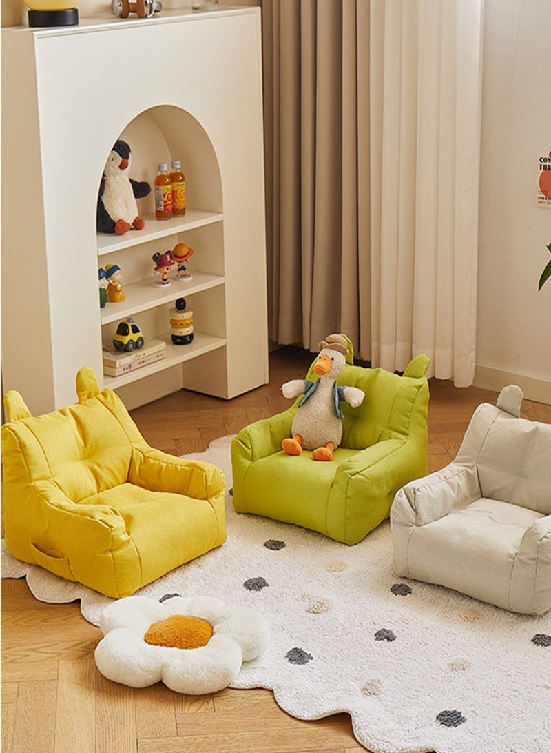 BEIRUI Children's Sofa & Pet Cat Bed - Dual-Use Baby Floor Chair with Soft Backrest, Anti-Slip Armrests, and Adorable Animal Cartoon Design. Safe, Anti-Fall, and Minimalist Style. - Image 4