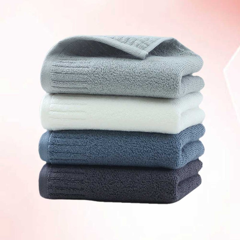 8 Pcs Cotton Towel Thicken Facial Towel Color Washcloth Bathroom Towel (Dark Grey, Dark , White, Grey) - Image 5